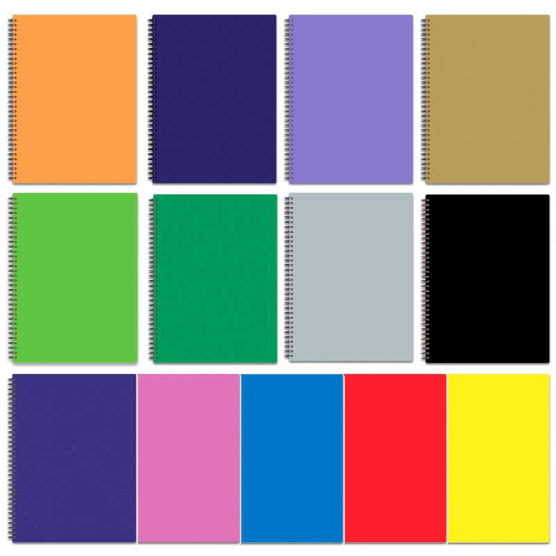 A7 Notepad 80 sheets with spiral PENMATE assorted