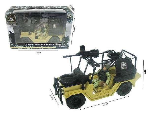 Army car with accessories