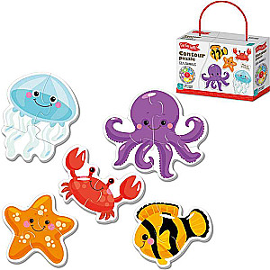 Contour Puzzle HALVES Sea Creatures