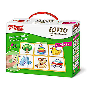 Educational game FarFarLand LOTO with transparent outline cards
