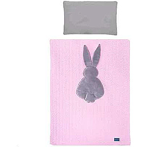 Bedding set Rabbit 3 pieces, pink color