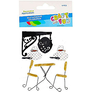 Decor - sticker 6 pcs. Cafe