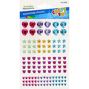 Acrylic Crystal Stickers 120 pcs