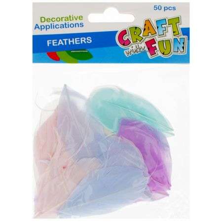 Decor for Creativity - Feathers, Pastel, 4-5 cm, 50 pcs.