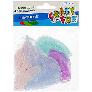 Decor for Creativity - Feathers, Pastel, 4-5 cm, 50 pcs.