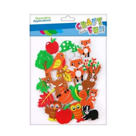 Decor sticker 19 pcs. Forest dwellers, felt