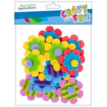 Decor sticker 12 pcs. Flowers, felt