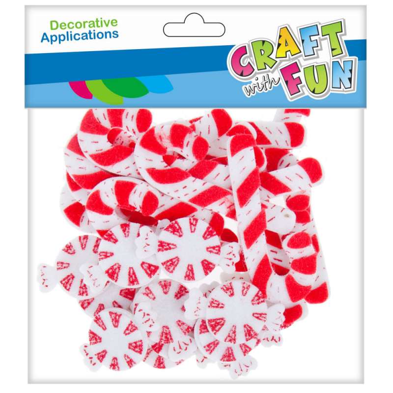 New Year decor sticker 28pcs. Sweets, felt