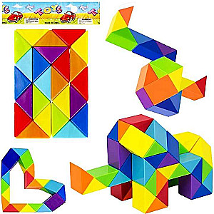 Educational toy - Rubik's Snake Cube 5x7x2 cm.