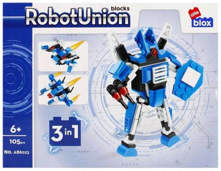 Constructor 105 pcs. RobotUnion, blue