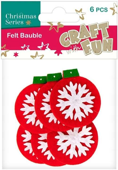 New Year Decor - Christmas Ornaments, 6 pcs, felt