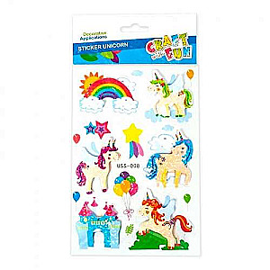 3D Unicorn Sticker