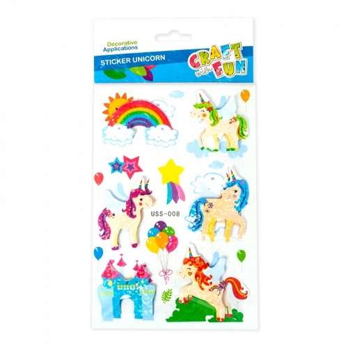 3D Unicorn Sticker