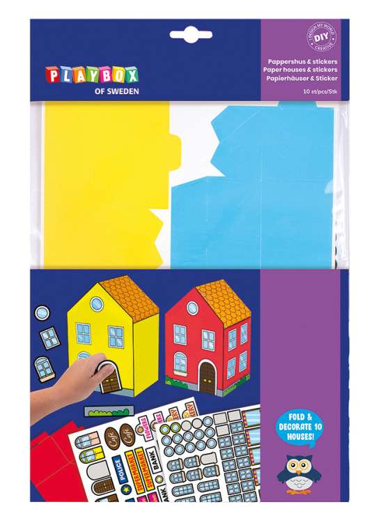 PLAYBOX Creativity Set Paper Houses 10 pcs.