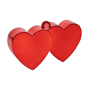 Counterweight for balloons Double hearts red, 130 g, 1 pcs.