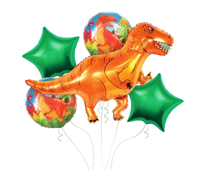 Folijos balionų rinkinys 5 vnt. DINO