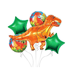 Foil balloon set 5 pcs. DINO