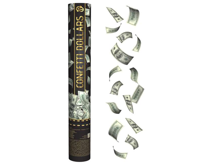Confetti Cannon 40cm, dollar