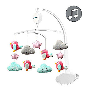 BABYONO Musical Carousel with Soft Toys 0m+ OWLS SOFIA
