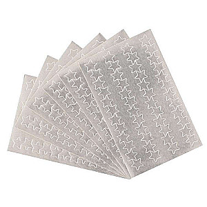 Stickers 288 pcs. Silver Stars 13 mm