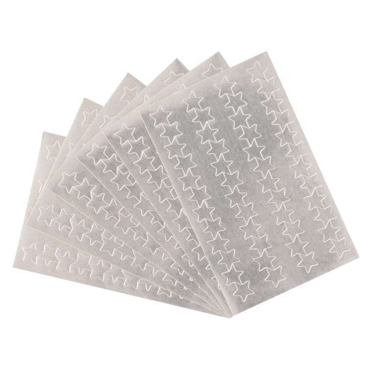 Stickers 288 pcs. Silver Stars 13 mm