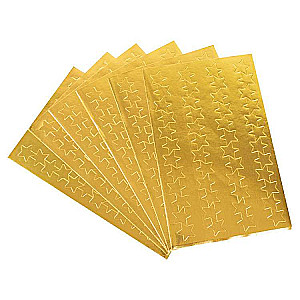 Stickers 288 pcs. Golden stars 13 mm