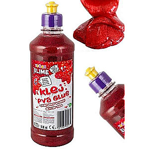 PVA Glue 500ml Red with Glitter