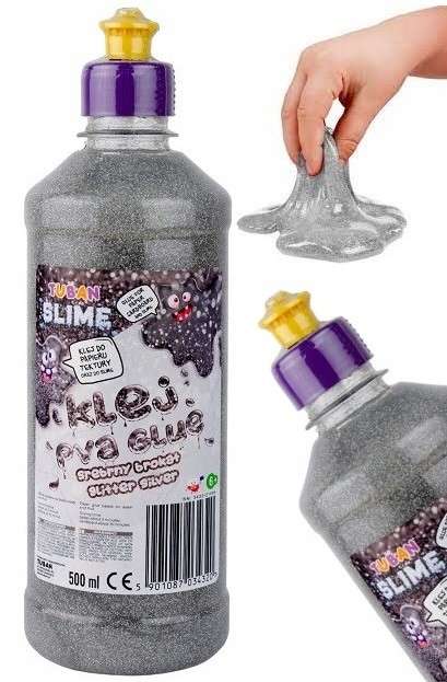 PVA Glue 500ml, silver with glitter