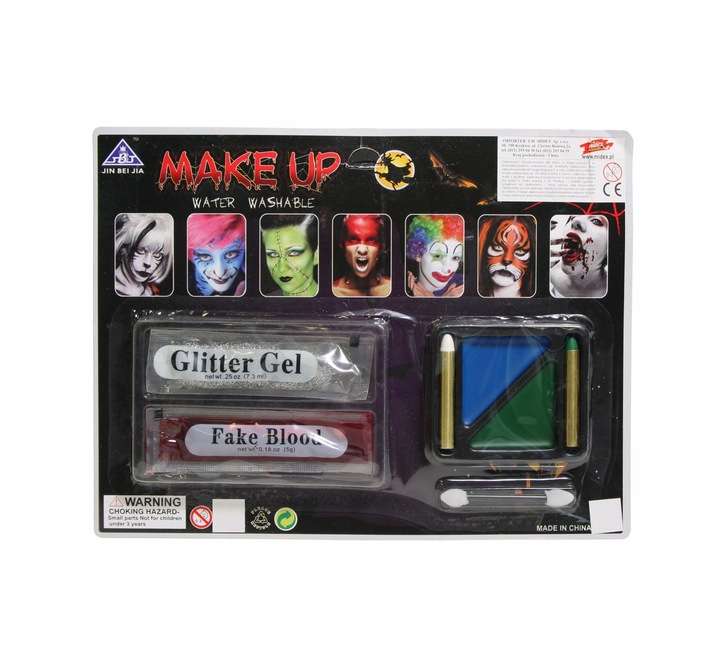 Carnival makeup HALLOWEEN, blood and glitter