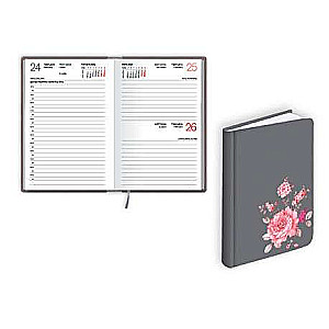 Pocket calendar/ Daily planner A6 2024 MONO FLEX, laminated cover, vintage