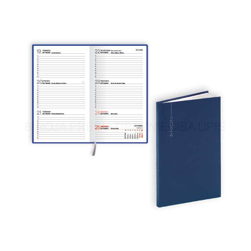 Pocket Calendar A6 POCKET 2024, balacon flex, dark blue