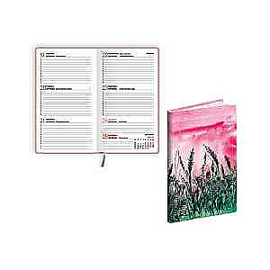 Pocket Calendar/ Planner A6 2024 POCKET FLEX, laminated, contrast