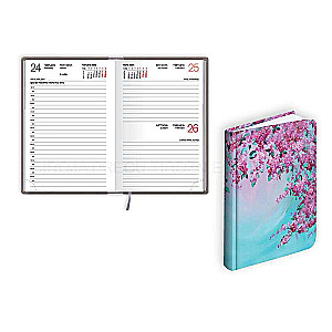 Pocket Calendar / A6 Daily Planner 2024 MONO FLEX, Laminated Cover, Light