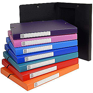 A4 Folder with Elastic 40mm Assorted