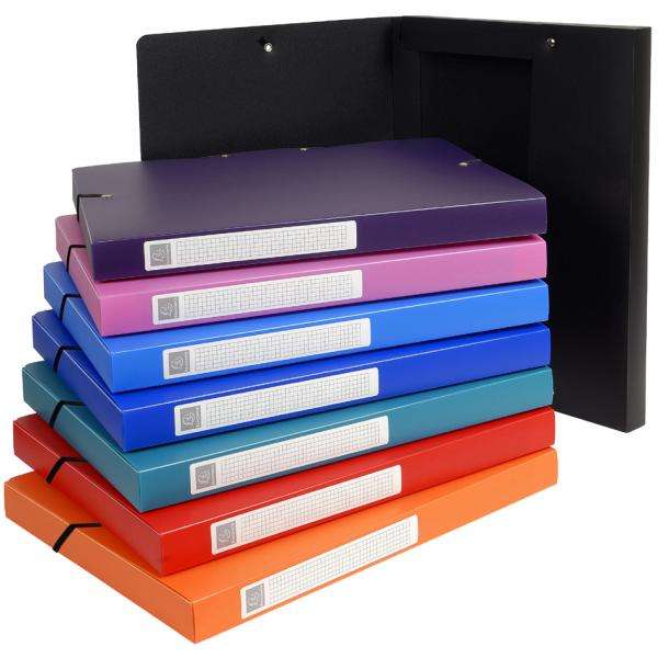 A4 Folder with Elastic 40mm Assorted
