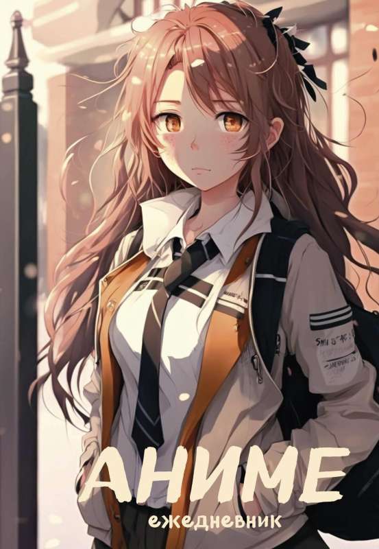 Anime. Undated A5 Notebook, 72 sheets, content block, beige cover