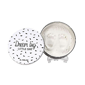 Baby Art Magic Box Round Black&White set for making baby footprints/handprints