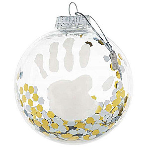 Baby Art Christmas Ball - set for making children's footprints / handprints, transparent