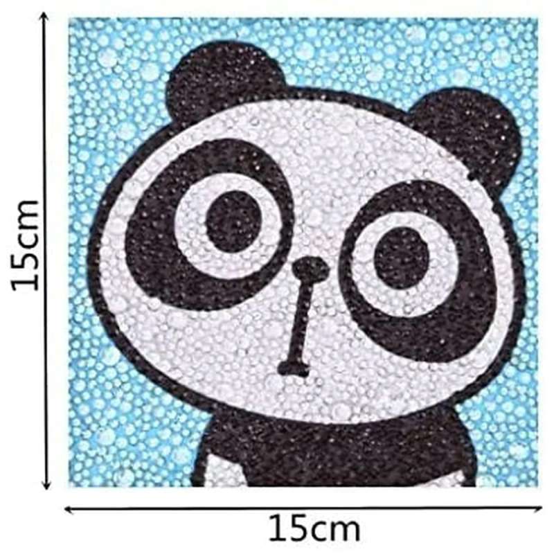 Diamond Mosaic 15x15 cm with Photo Frame Surprised Panda