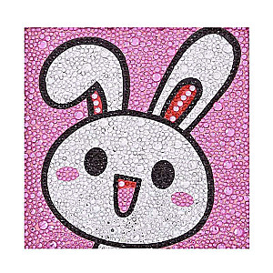 Diamond Mosaic 15x15 cm with Photo Frame Bunny