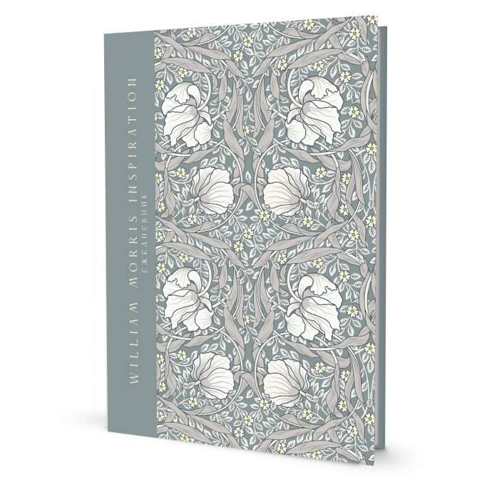 William Morris Inspiration Diary Mint with White Flowers
