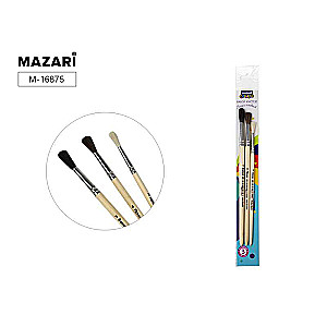 Art Brush Set Vydumivay, 3 pcs squirrel No. 5, goat No. 3, pony No. 4, round
