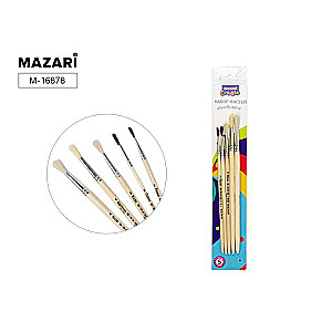 Art Brush Set Fantasy, 5 pcs pony No. 1, 2, goat No. 3, 4, bristle No. 4, round