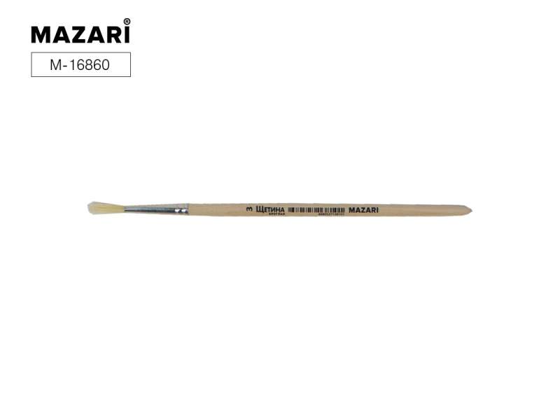 Art brush, bristle, №3, round