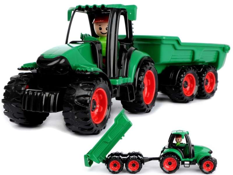 LENA Agricultural Tractor with Trailer and Driver
