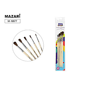 Art Brush Set Hurry to Create, 5pcs #1, 2, 3, 4, 5, round, pony