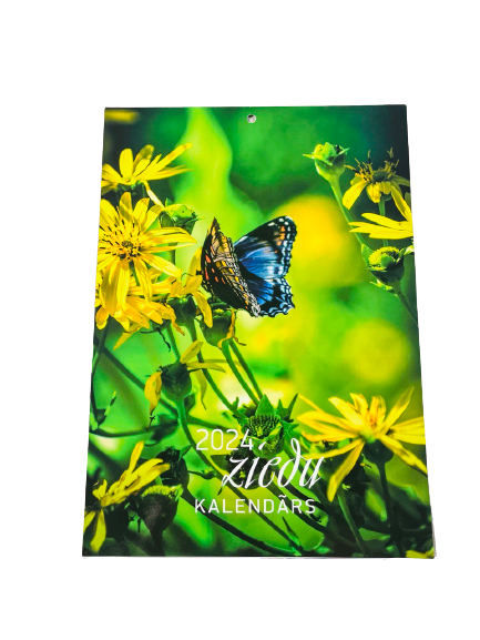 Sienas kalendārs 2024 Ziedu kalendārs A4
