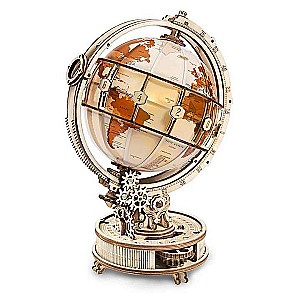 Wooden 3D Puzzle ROBOTIME Glowing Globe, 180 Pieces