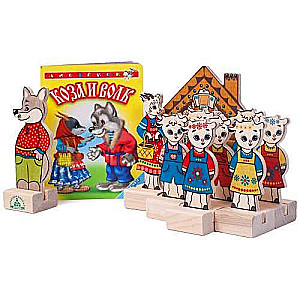 Set Characters of the Fairy Tale. The Wolf and the Seven Kids.