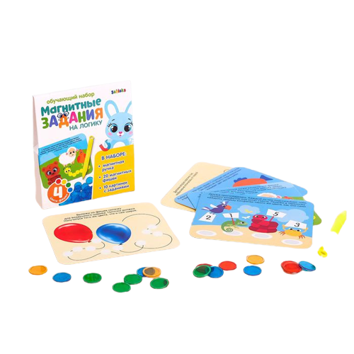 Educational game with a magnetic pen - Magnetic logic tasks